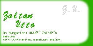 zoltan utto business card